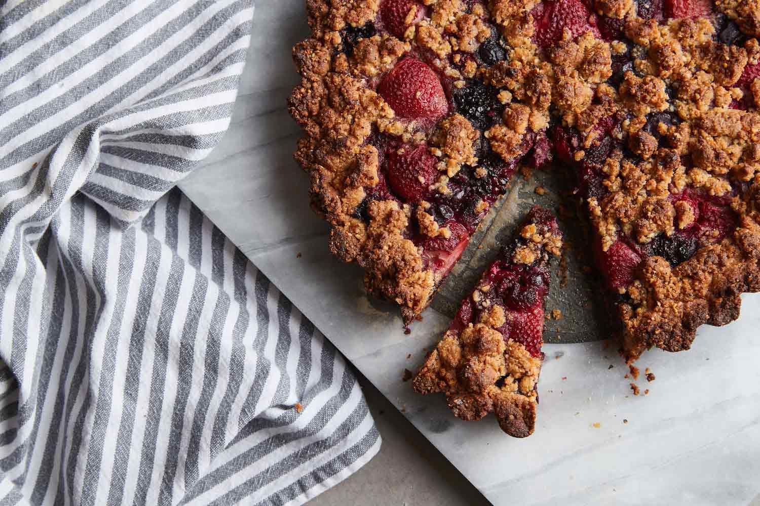 Mixed Berry, Chocolate and Hazelnut Flan